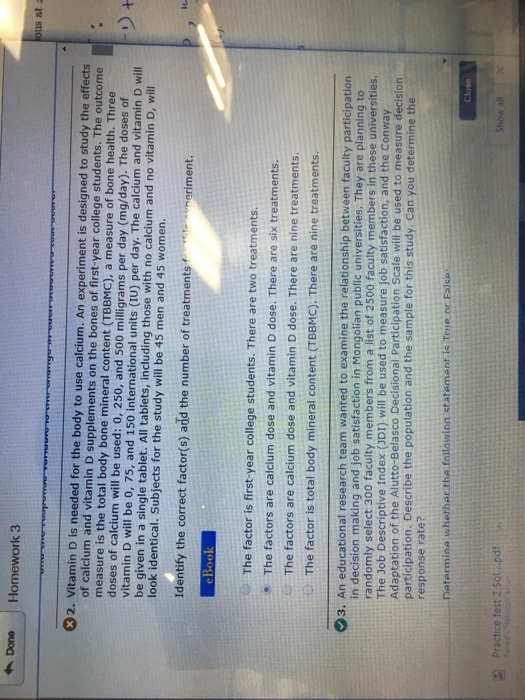 Solved Done Homework 3 632. Vitamin D is needed for the body | Chegg.com