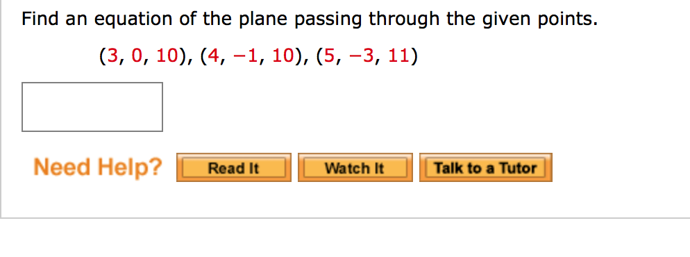 Solved Find an equation of the plane passing through the | Chegg.com