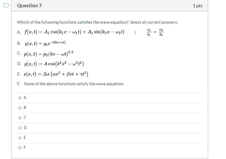 Solved Question 7 1 Pts Which Of The Following Functions Chegg Com