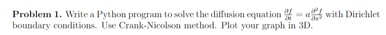 Solved Problem 1. Write a Python program to solve the | Chegg.com