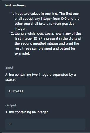 Solved Instructions: Input two values in one line. The | Chegg.com