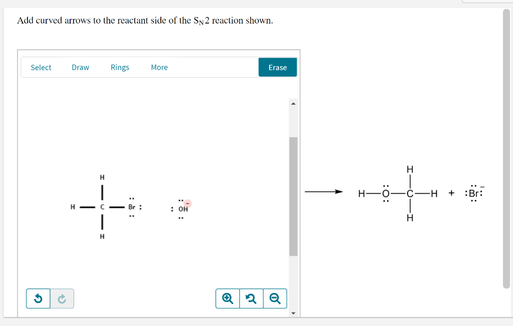 Solved Add Curved Arrows To The Reactant Side Of The Sn Chegg Com