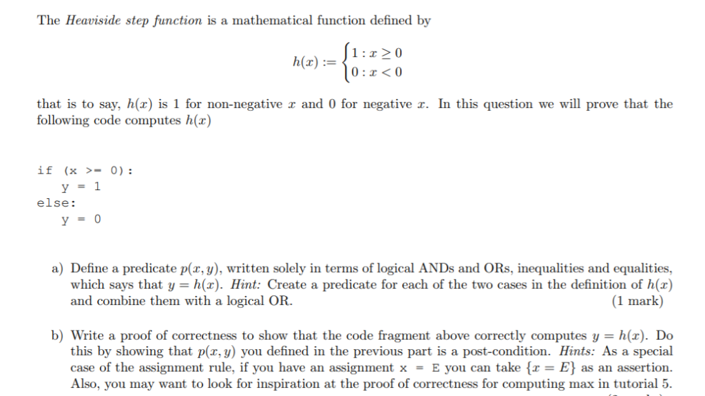 The Heaviside step function is a mathematical | Chegg.com