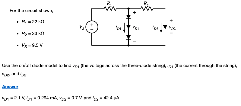 Solved R R For the circuit shown, R4 = 22 k12 Vs ipi VDI ip2 | Chegg.com