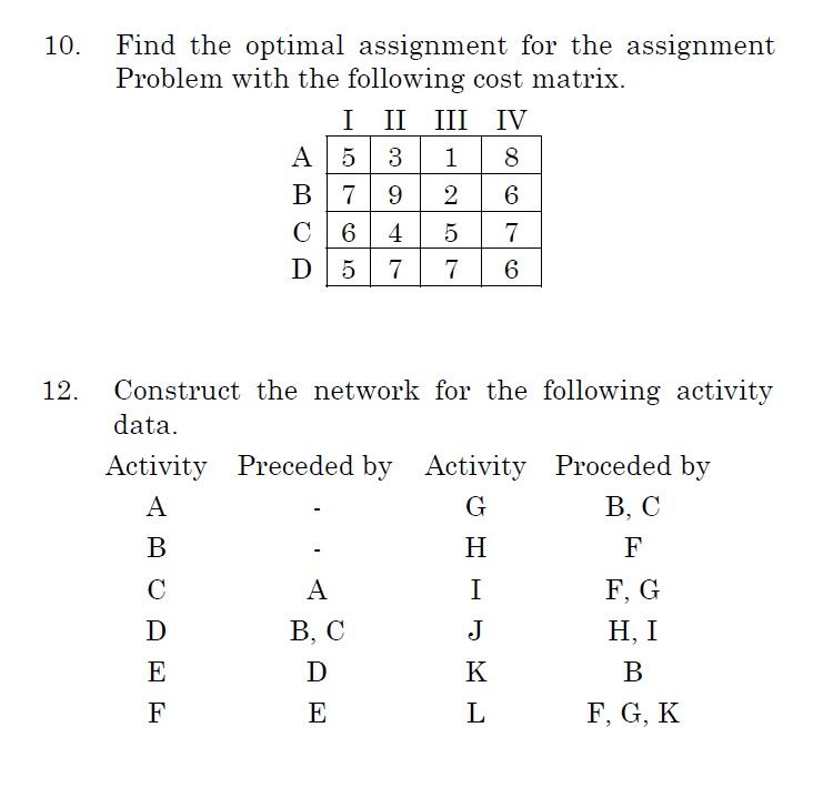 optimal assignment problem calculator