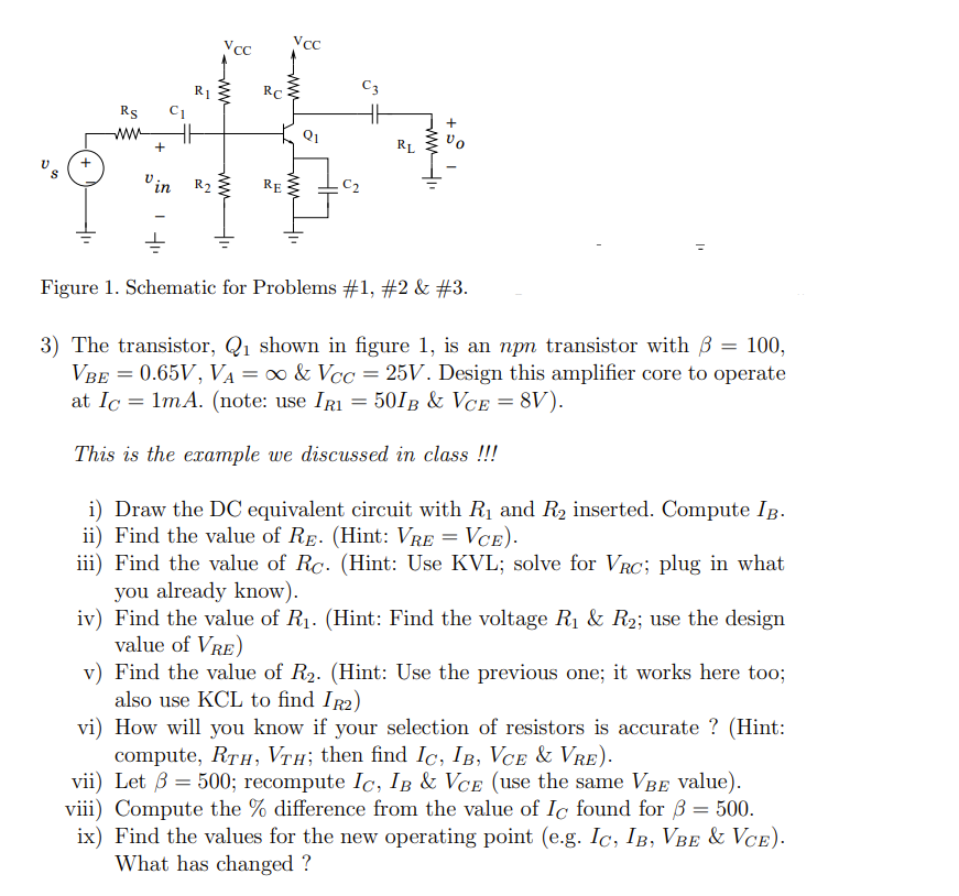 The transistor, Q1 shown in figure 1, is an npn