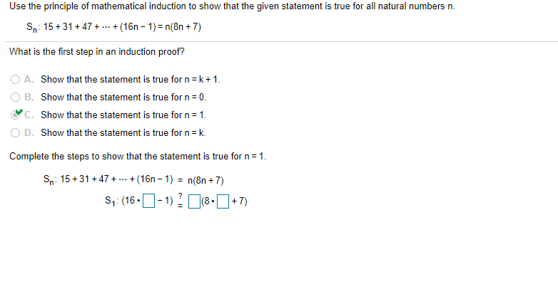 Use The Principle Of Mathematical Induction To Show Chegg Com