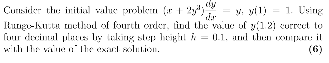 Solved Consider the initial value problem | Chegg.com