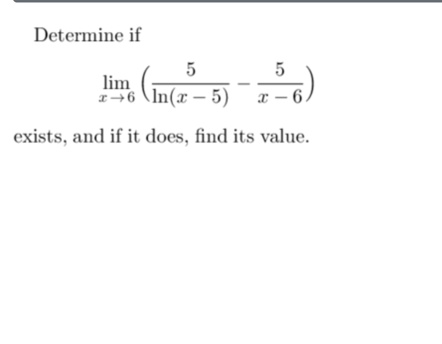 solved-determine-iflimx-6-5ln-x-5-5x-6-exists-and-if-it-chegg
