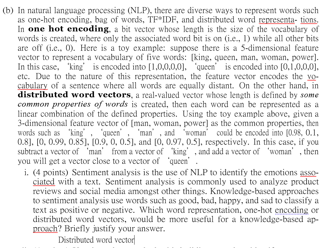 Solved In Natural Language Processing (NLP), There Are | Chegg.com