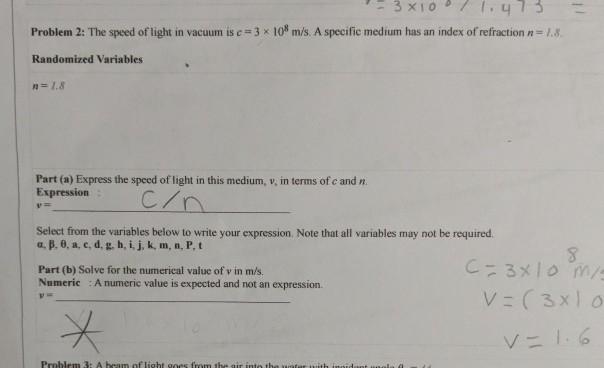 Solved What Would Be The Answer To Problem Number Two Part B | Chegg.com