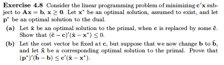 Solved Exercise 4.8 Consider the linear programming problem | Chegg.com