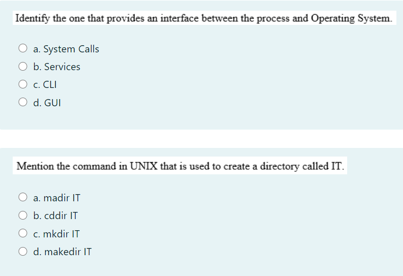 Solved Identify The One That Provides An Interface Between | Chegg.com