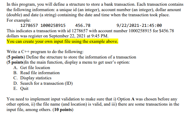 Solved CODE IN C++ Purpose: Demonstrate the ability to use | Chegg.com