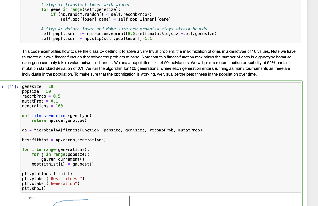 A07: Evolutionary Algorithm In [9]: import numpy as | Chegg.com