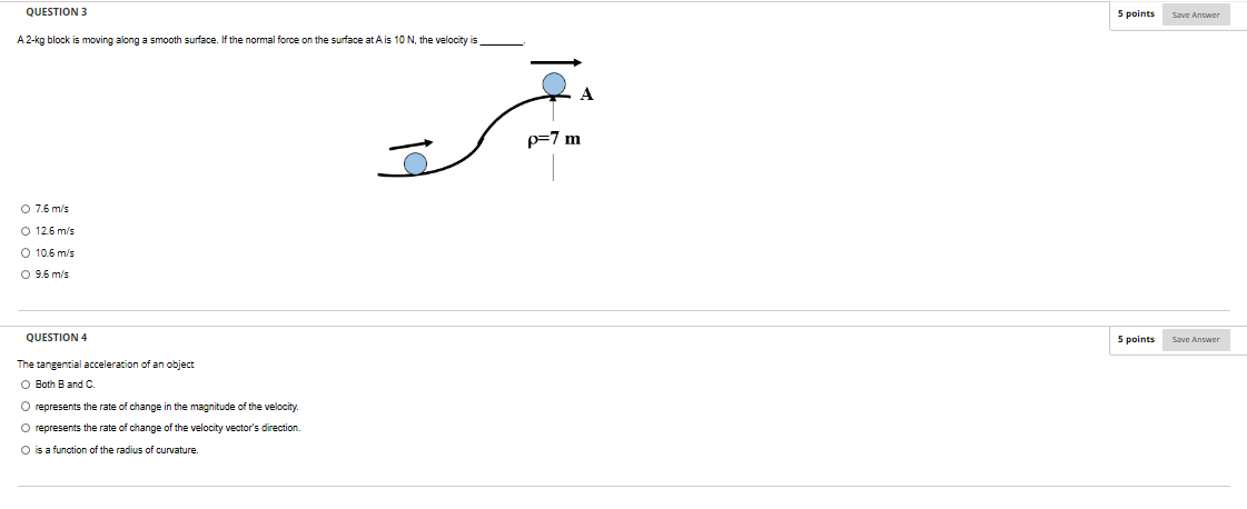 Solved QUESTION 3 5 points Save Answer A 2-kg block is | Chegg.com