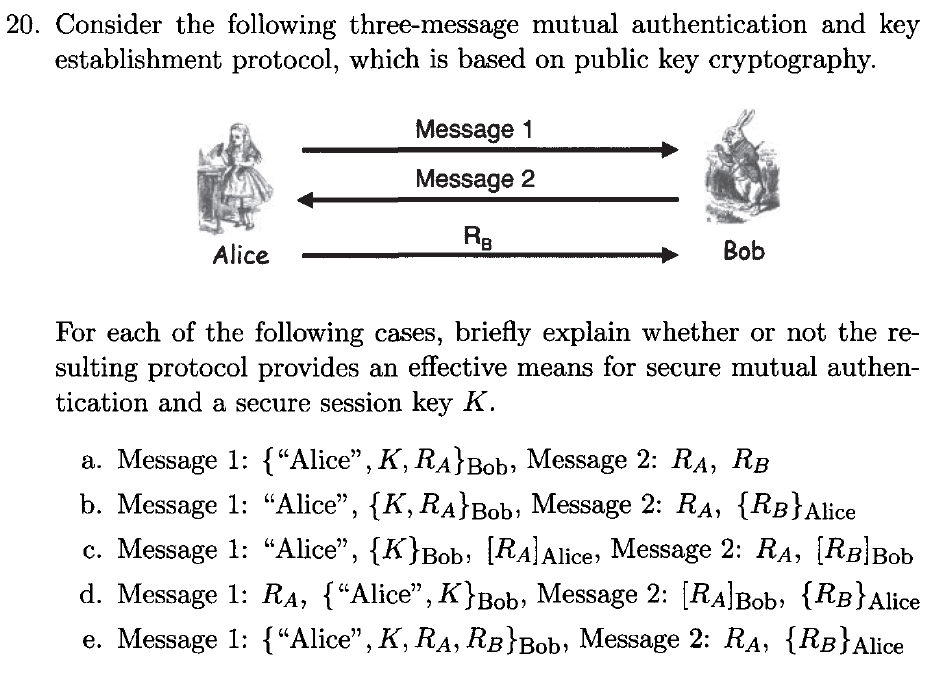 Solved 20. Consider the following three-message mutual | Chegg.com