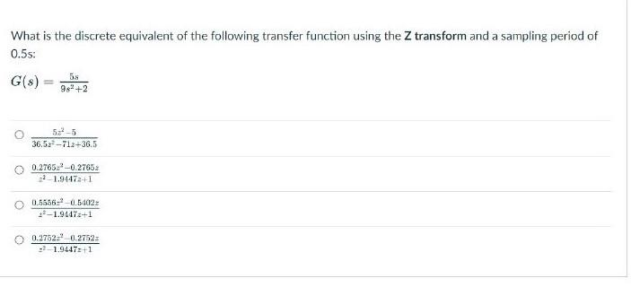 What is the discrete equivalent of the following | Chegg.com