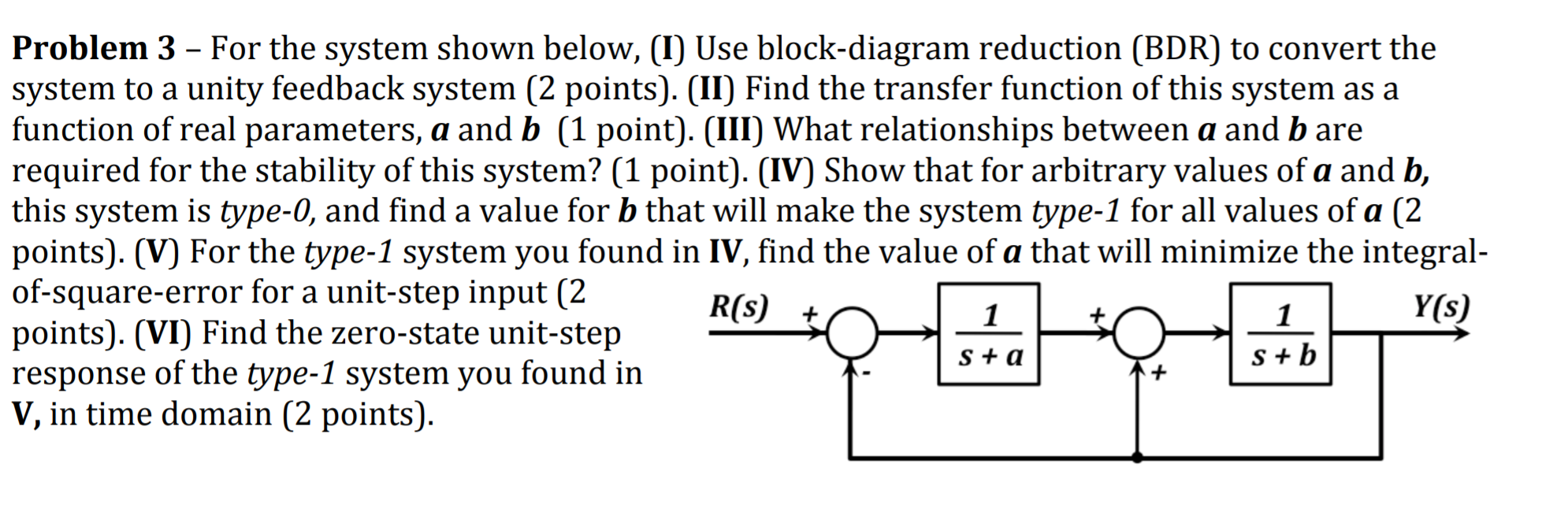 Solved Problem 3 - For The System Shown Below, (I) Use | Chegg.com