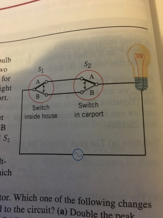 Solved: The Drawing Shows A Circuit In Which A Light Bulb | Chegg.com