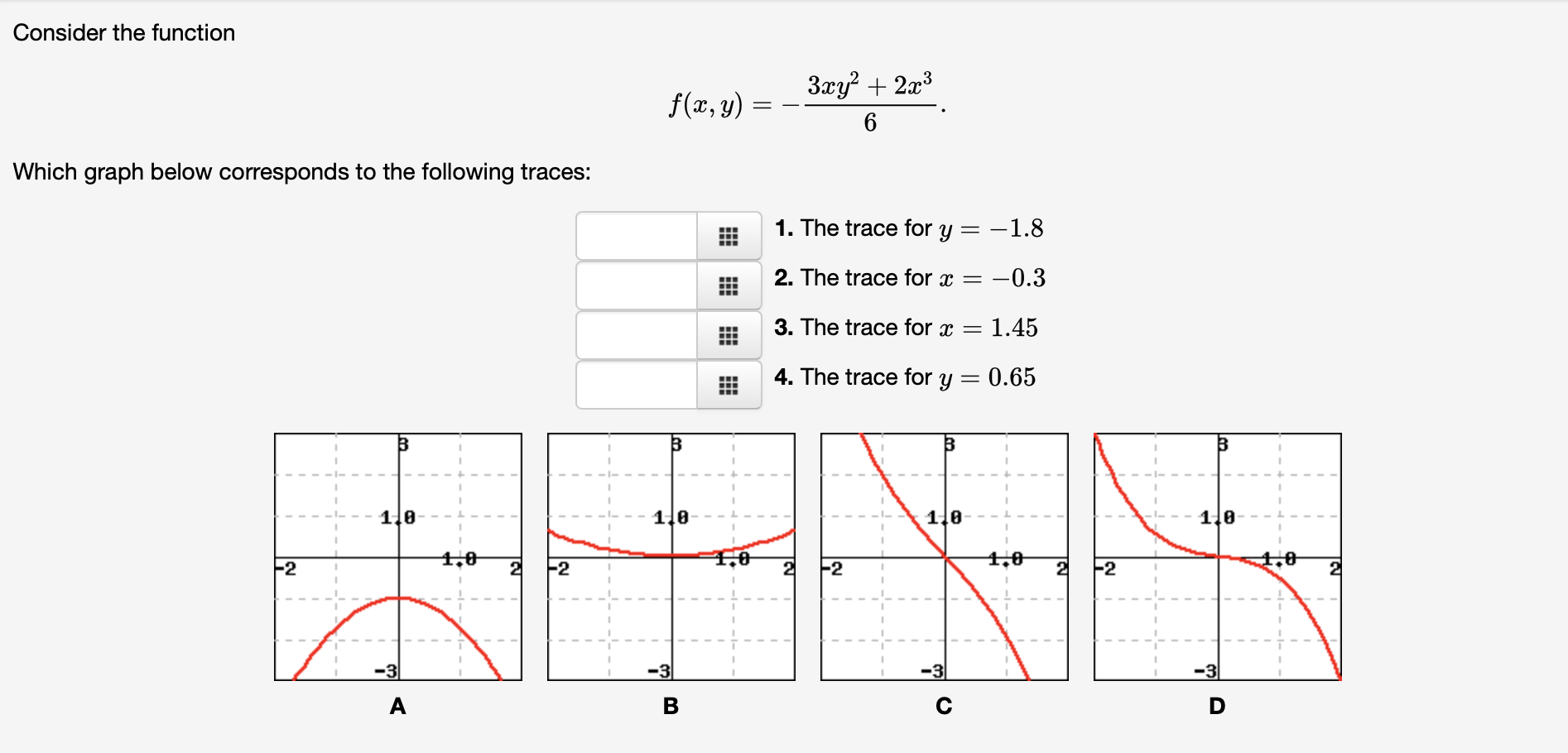 graph the function y =- frac 2 3 x 6