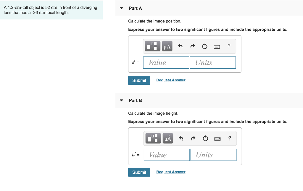 solved-a-1-2-cm-tall-object-is-52-cm-in-front-of-a-diverging-chegg