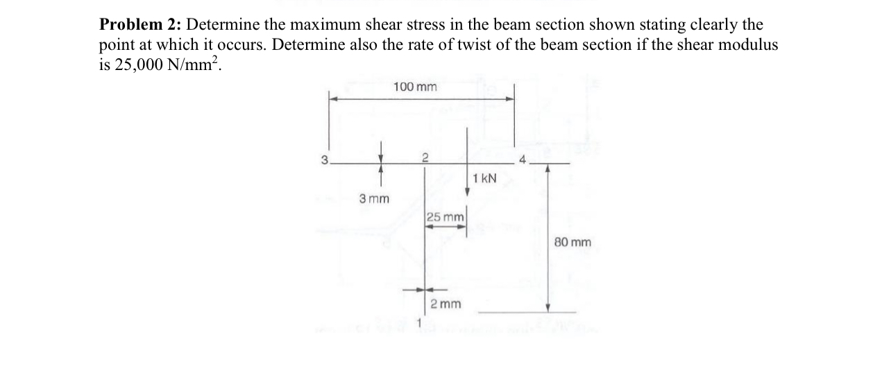 Solved Problem 2: Determine the maximum shear stress in ﻿the | Chegg.com