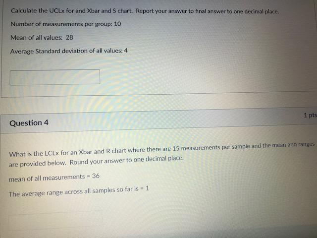Solved Calculate the UCLX for and Xbar and S chart. Report | Chegg.com