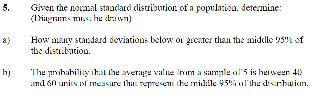 Solved 5. Given the normal standard distribution of a | Chegg.com