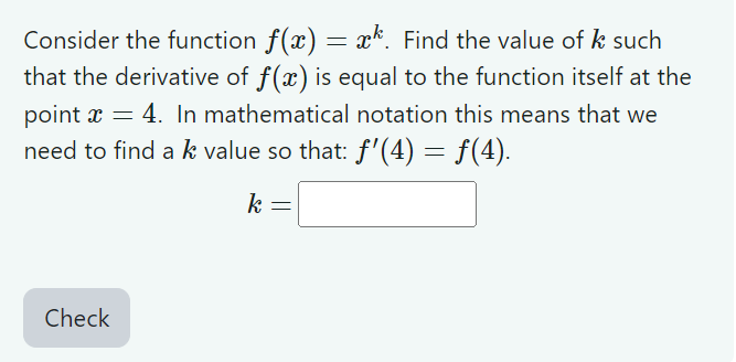 find the value of k if f of x is equal to