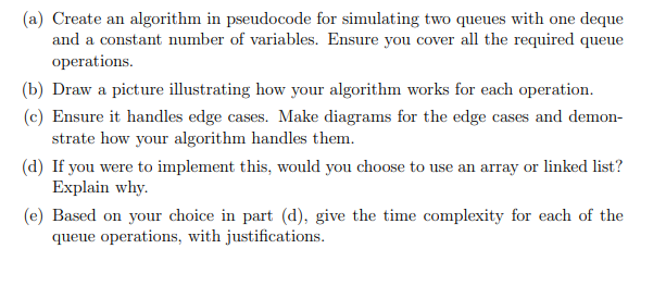 Solved (a) ﻿Create an algorithm in pseudocode for simulating | Chegg.com