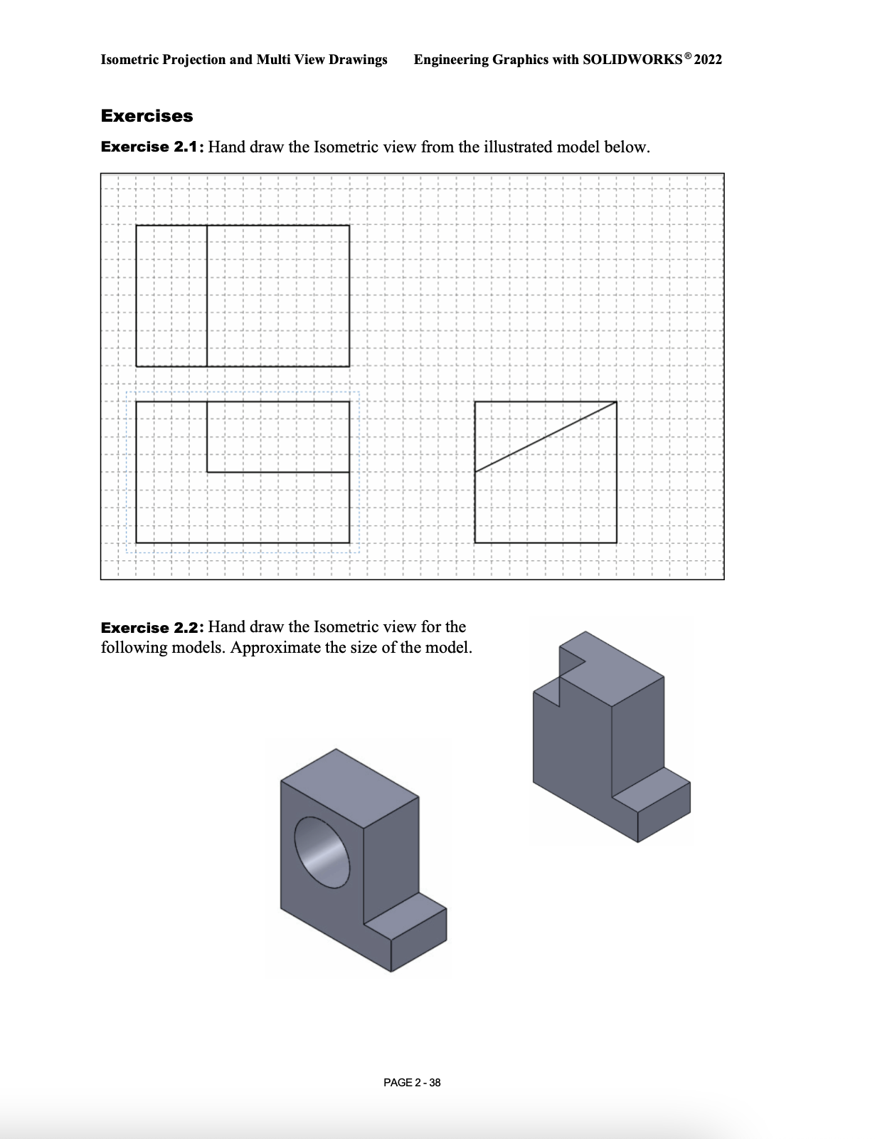 Solved Isometric Projection and Multi View Drawings | Chegg.com