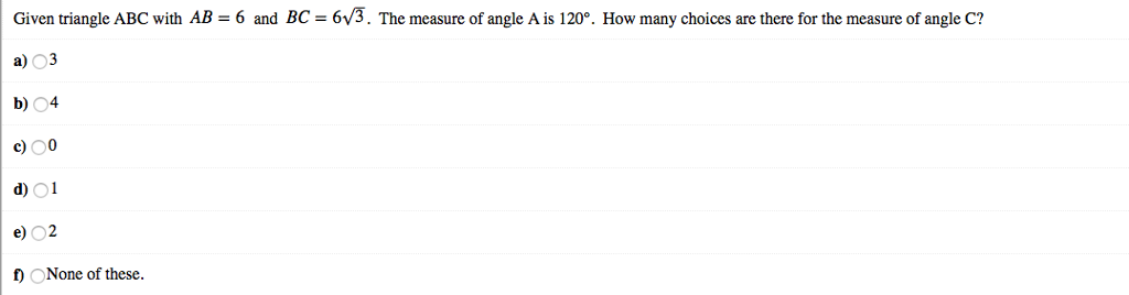 Solved Given triangle ABC with AB = 6 and BC-6/3·The measure | Chegg.com