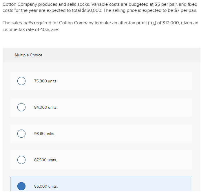 solved-cotton-company-produces-and-sells-socks-variable-chegg