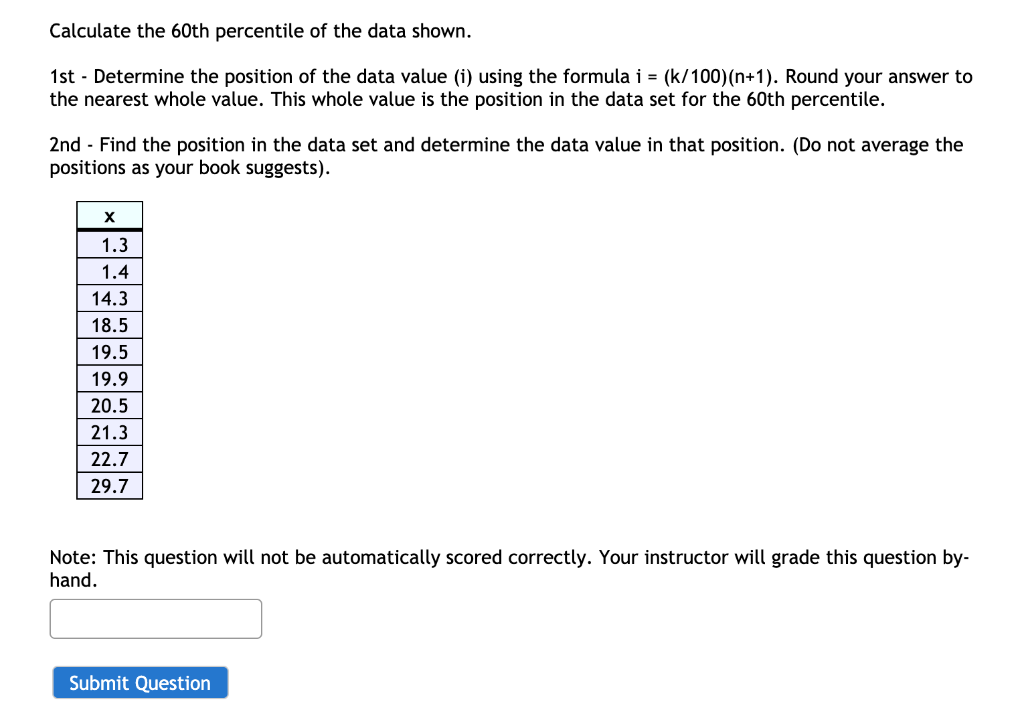 How To Find 60th Percentile Of Data