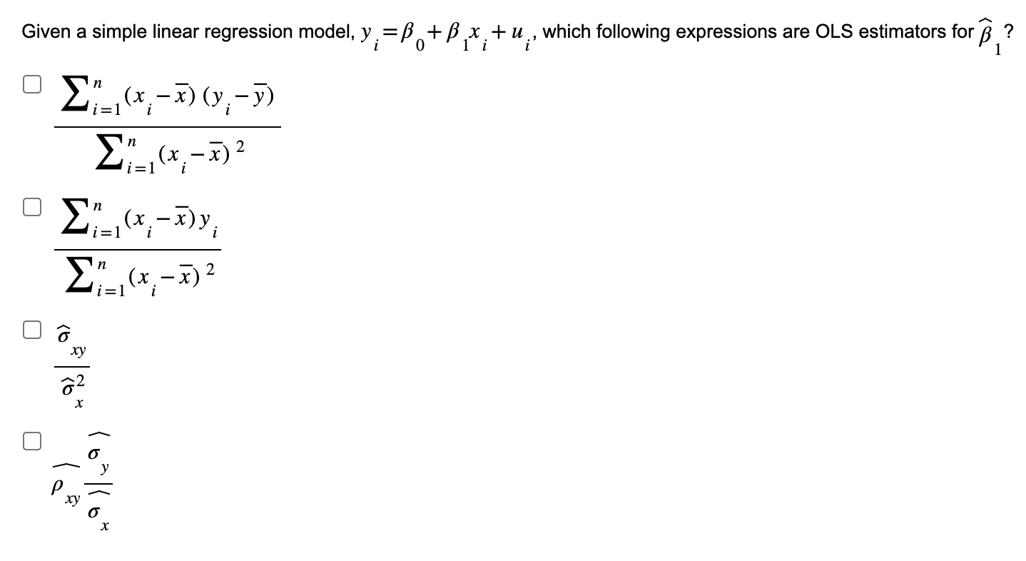 Solved Given A Simple Linear Regression Model, | Chegg.com