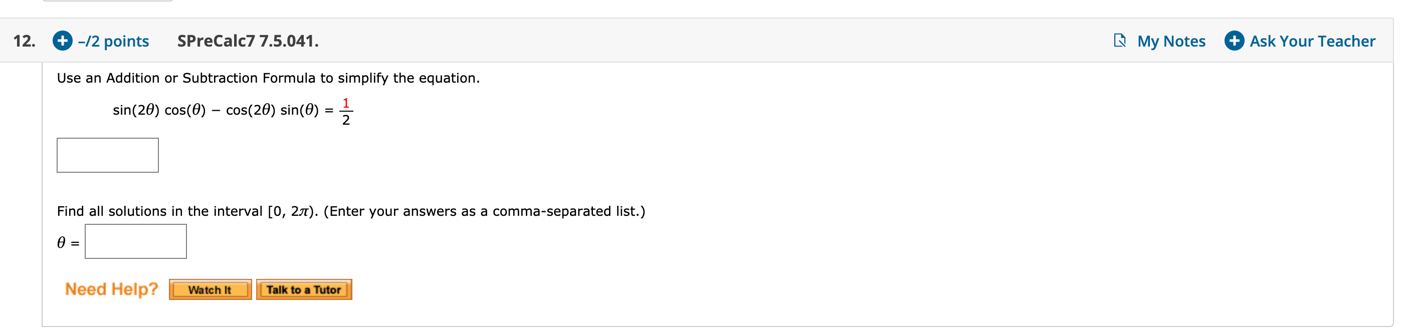 Solved +-/2 points My Notes Ask Your Teacher 10. SPreCalc7 | Chegg.com
