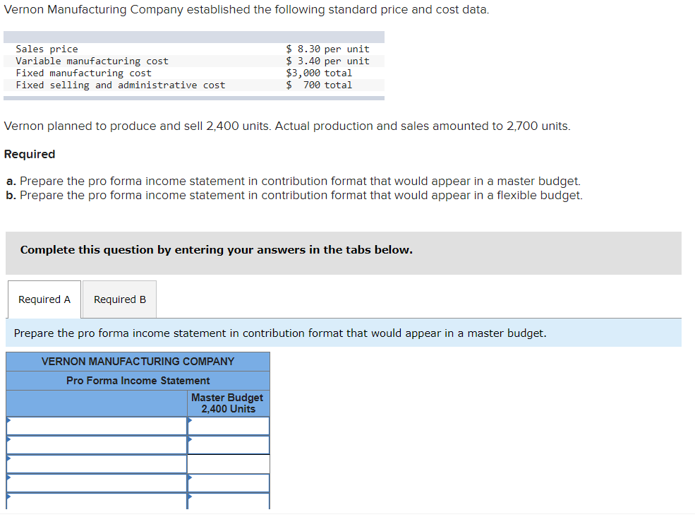 Solved Required A Required B Prepare the pro forma income | Chegg.com