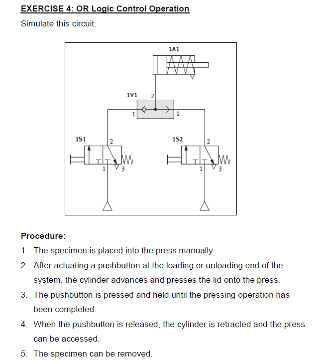 Solved Describe the mode of operation of the shuttle valve | Chegg.com