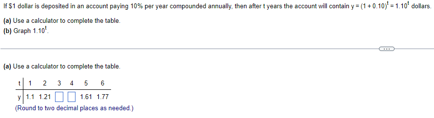 Solved If $1 dollar is deposited in an account paying 10% | Chegg.com