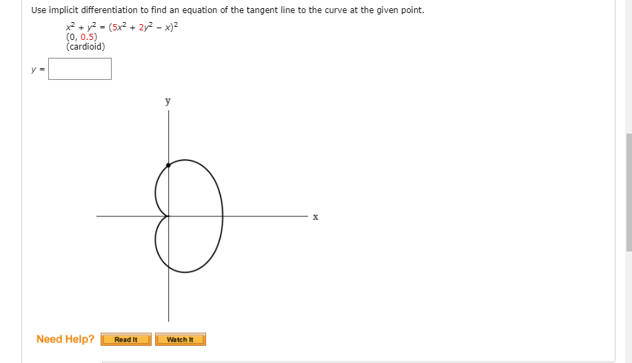 Solved Use Implicit Differentiation To Find An Equation Of Chegg Com