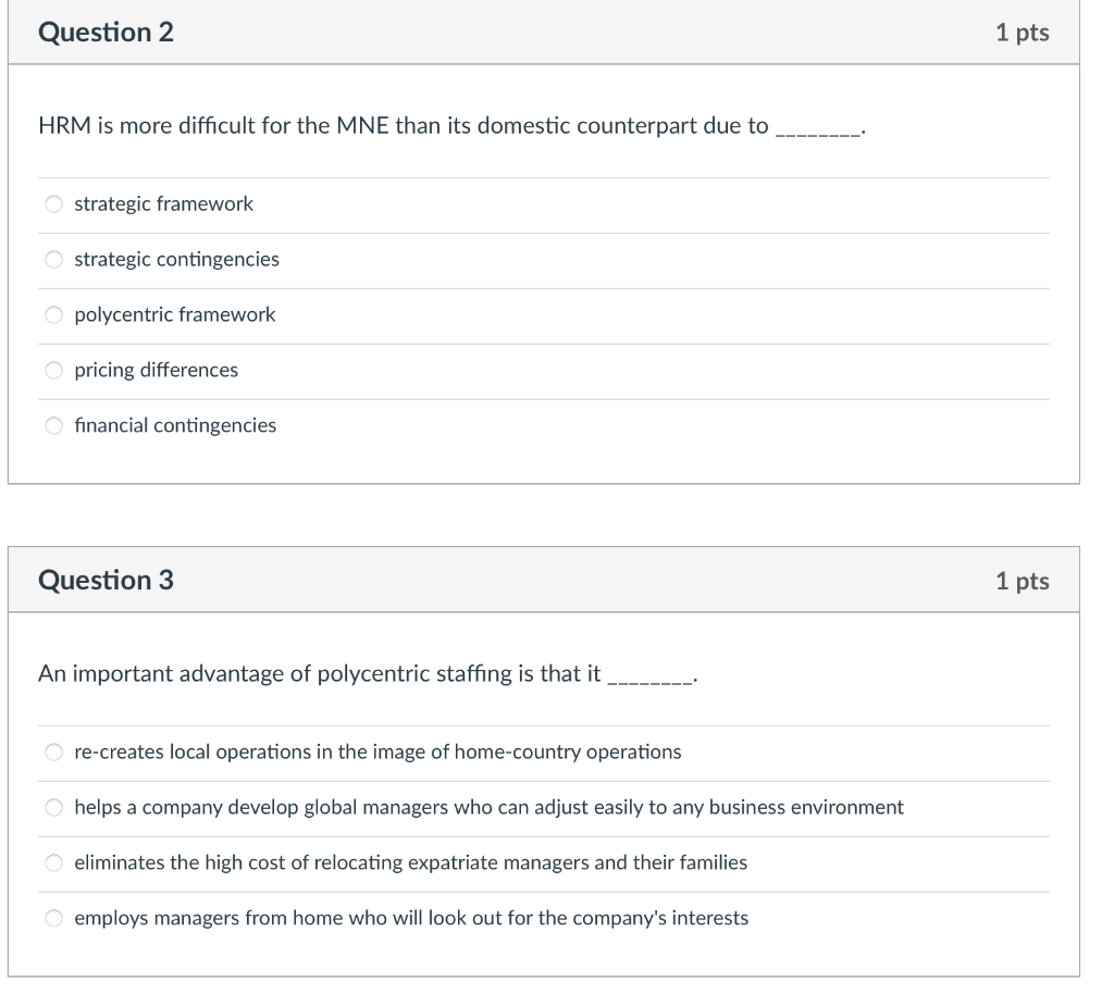 Solved Question 1 1 pts A German cooking equipment maker, | Chegg.com