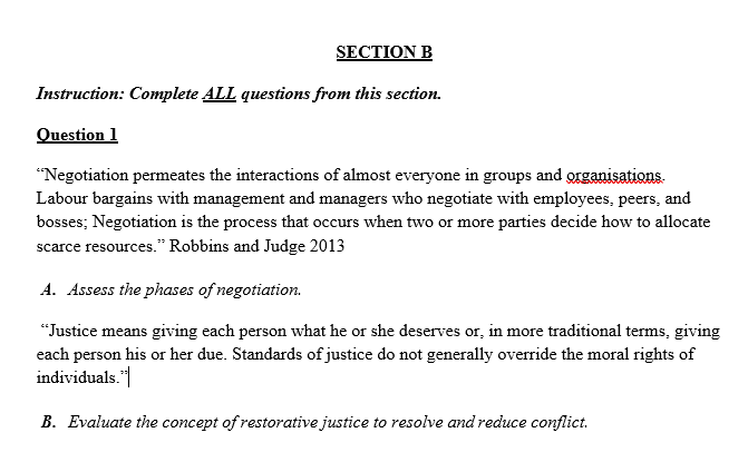 Solved SECTION B Instruction: Complete ALL questions from | Chegg.com