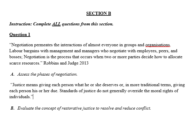 Solved SECTION B Instruction: Complete ALL Questions From | Chegg.com