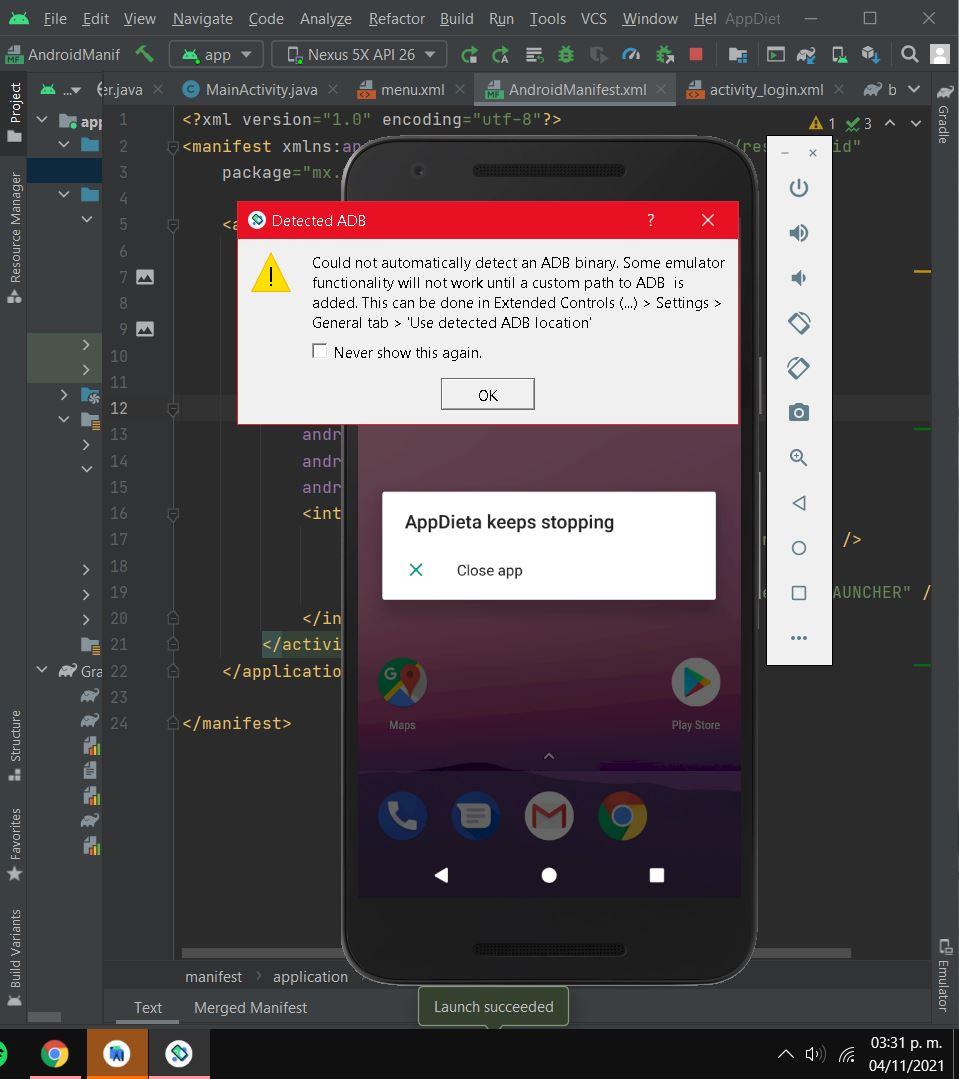 Solved I have a problem with my android studio application, 