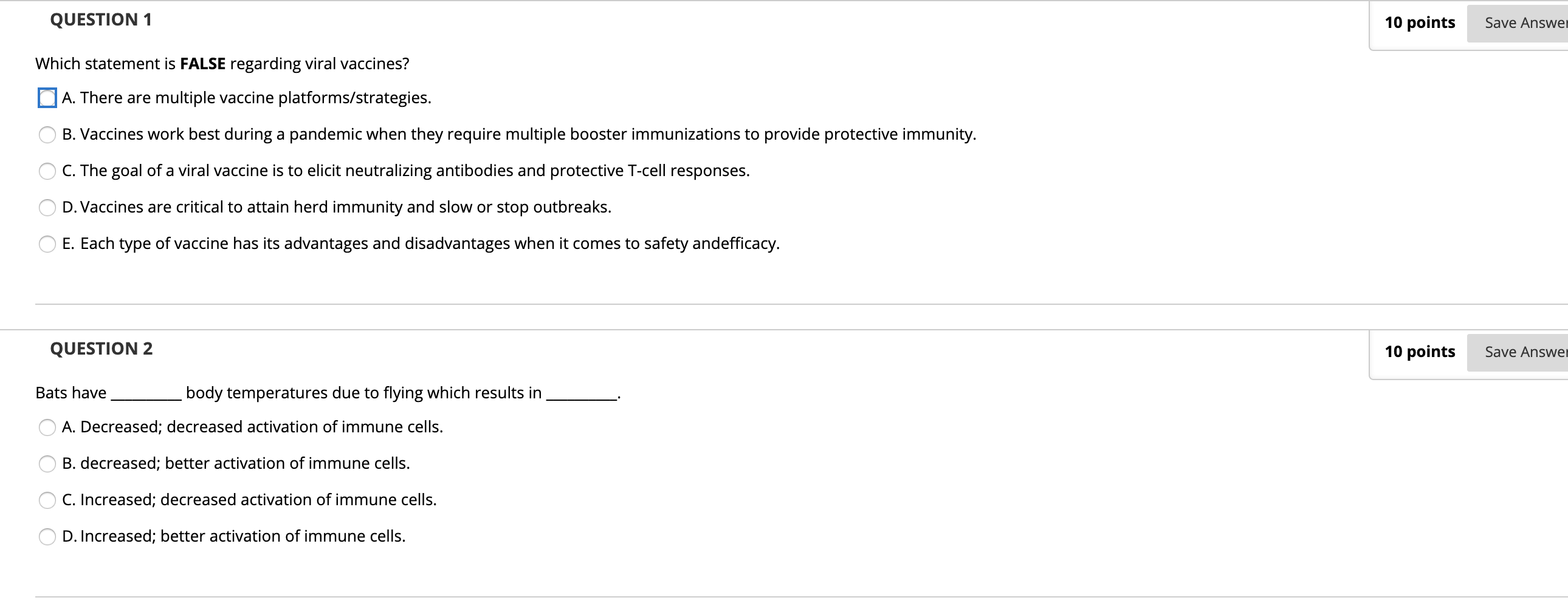 Solved QUESTION 1 10 points Save Answer Which statement is | Chegg.com