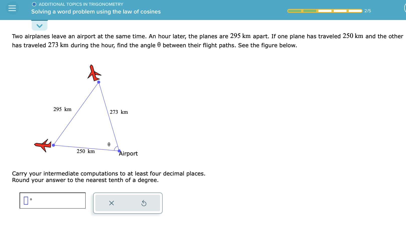 Solved Two airplanes leave an airport at the same time. An | Chegg.com