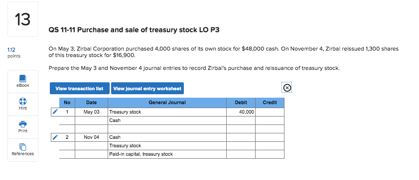 treasury stock transaction definition