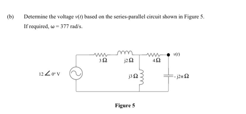 Solved Determome the voltage v(t) based on the series | Chegg.com