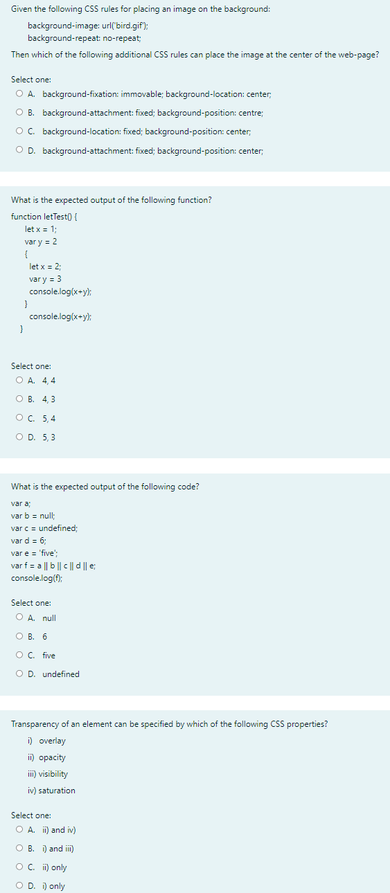 Solved Given the following CSS rules for placing an image on 